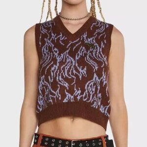 Obey Sweater Vest "Flame" Sepia/Lavender